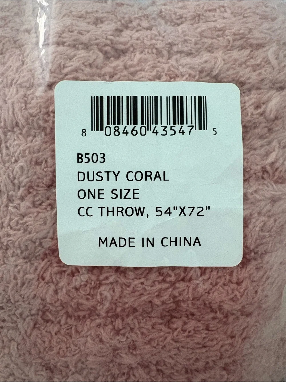 Barefoot Dreams Dusty Coral Plush Throw Blanket NWT